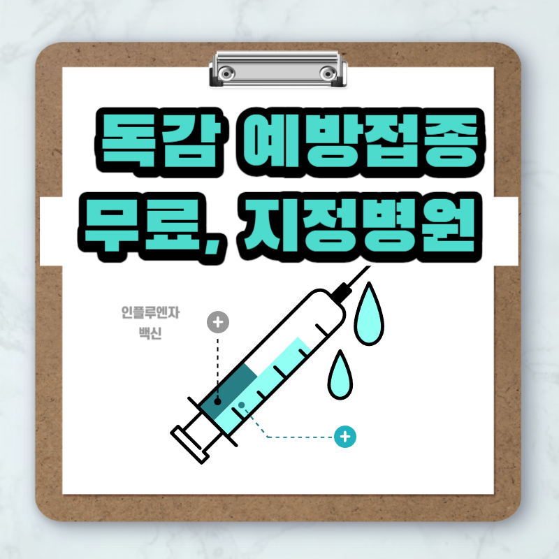 2023 독감예방접종 무료대상 및 병원확인하기