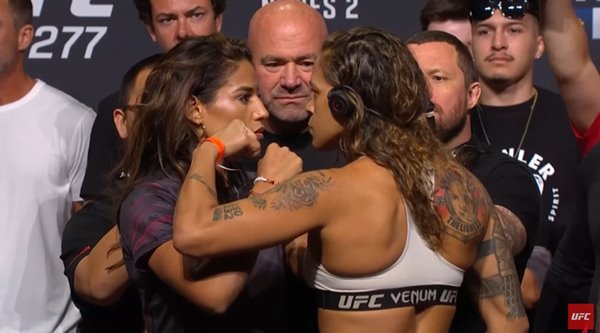 UFC 277 대진표 및 계체량 현장 (아만다 누네스 vs 줄리아나 페나 리매치, 대한민국 김지연 출전) - 대진표 및 계체량 사진 UFC 277 대진표 및 계체량 현장 (아만다 누네스 vs 줄리아나 페나 리매치, 대한민국 김지연 출전) - 대진표 및 계체량 사진