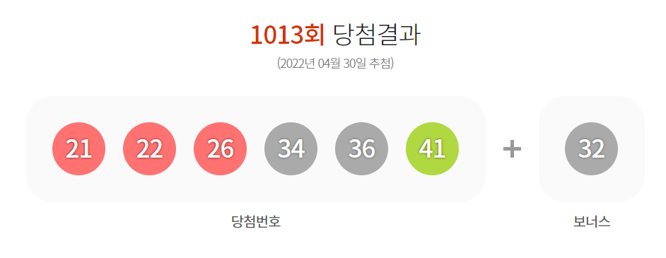  제1013회 로또당첨번호조회 1등 5명