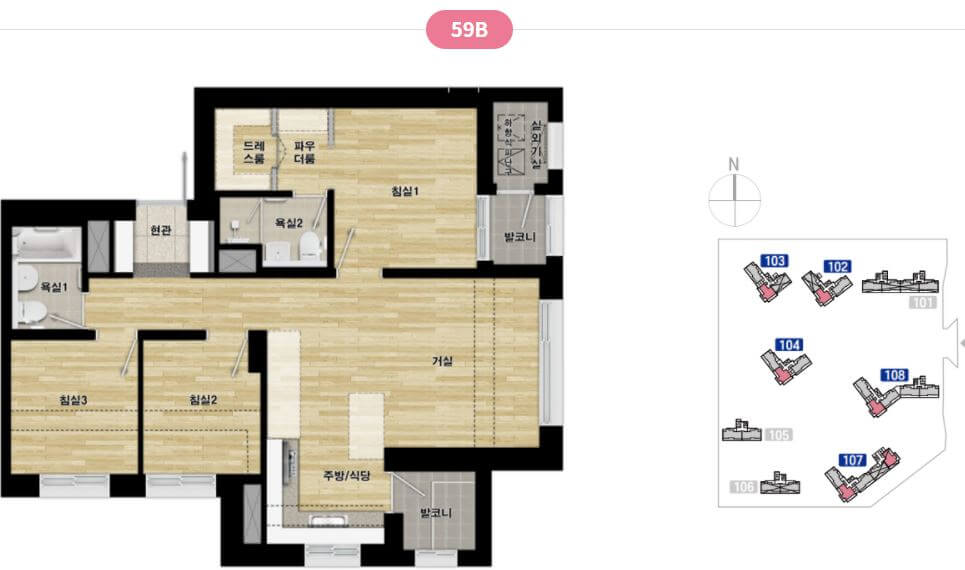 왕숙신도시 A1 평면도 59B