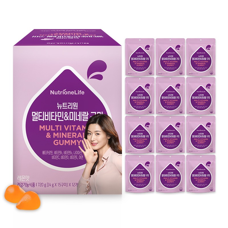  뉴트리원멀티비타민구미 - 5가지 -뉴트리원 멀티비타민 & 미네랄 구미 젤리, 720g, 1개