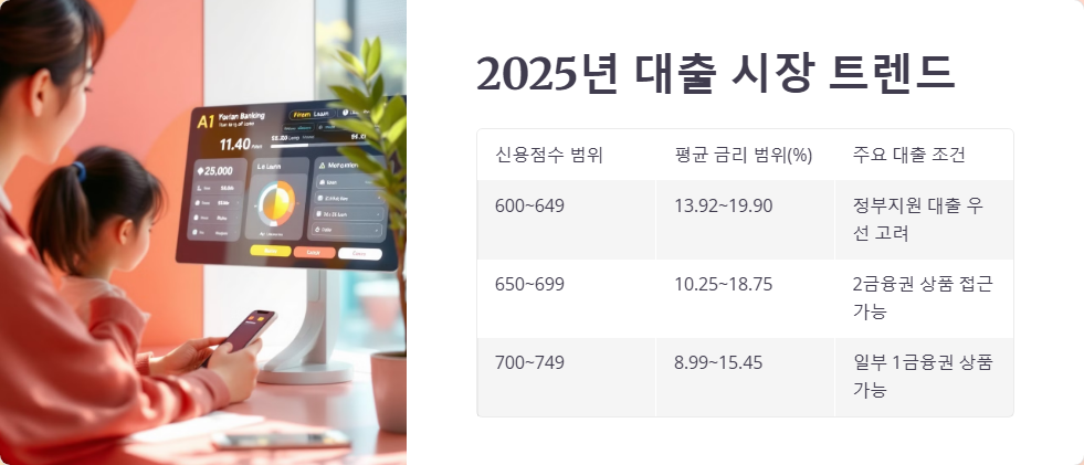 신용점수 600대 개인대출 옵션