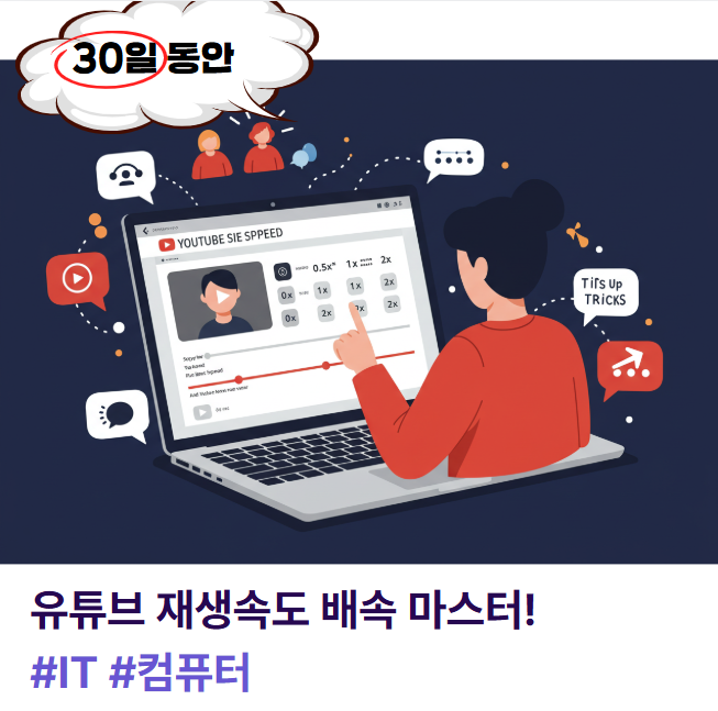 유튜브 재생속도 배속 마스터! 시간 절약 꿀팁 대방출