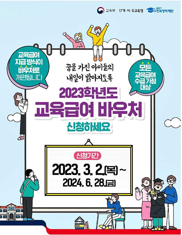  2023년 교육급여 바우처 교육급여 지급일 신청 방법 금액 사용처
