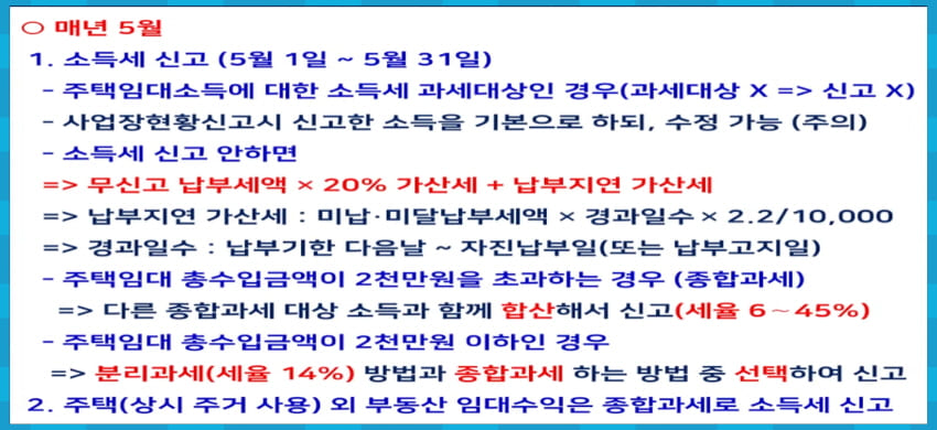 매년 5월 소득세 신고