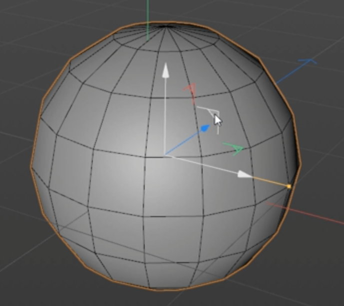 파란색 대각선 각도 모양 아이콘에 마우스를 대니 흰색으로 변하면서 빨간색과 초록색 액시스가 선택됐다