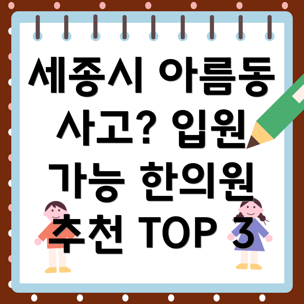 세종시 아름동 교통사고 한의원