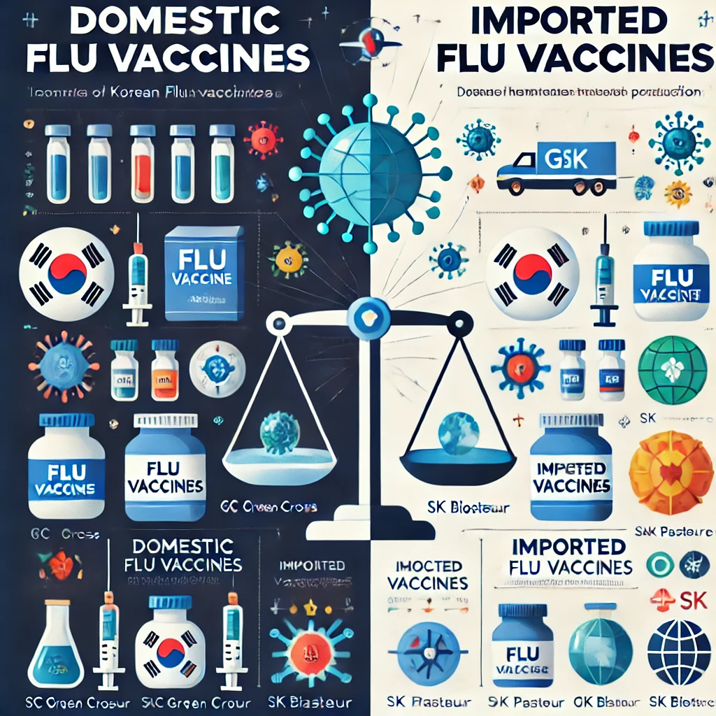 국산독감 백신과 수입독감 백신 비교 관련 사진