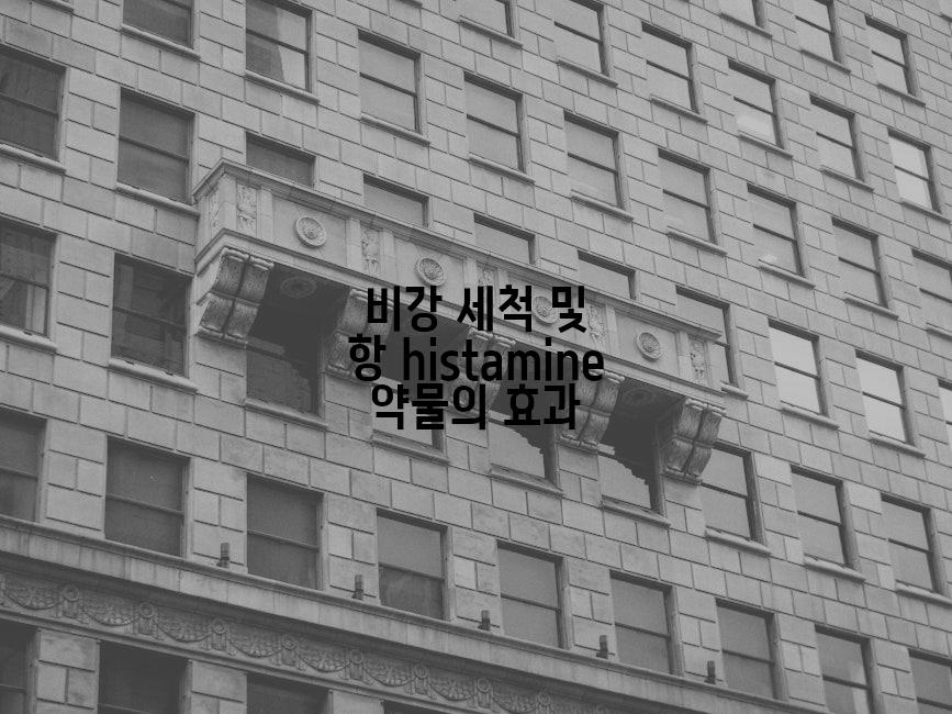 비강 세척 및 항 histamine 약물의 효과
