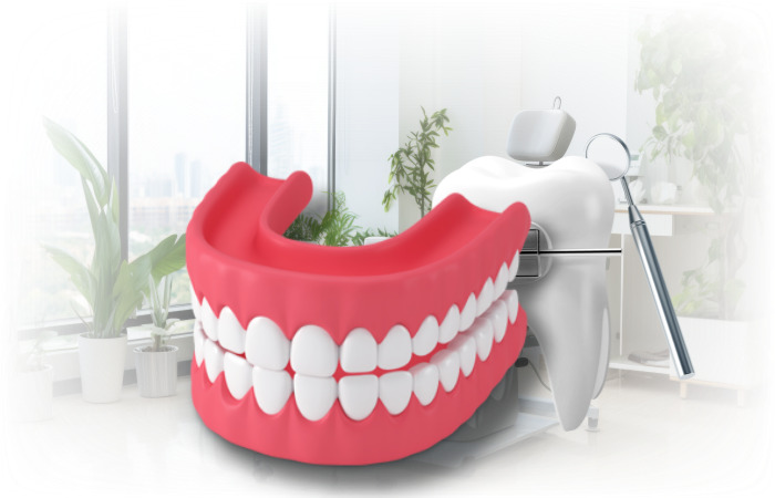 치과병원배경-치아모형