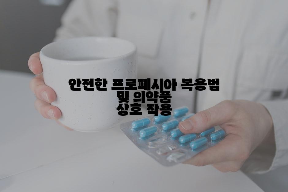 안전한 프로페시아 복용법 및 의약품 상호 작용