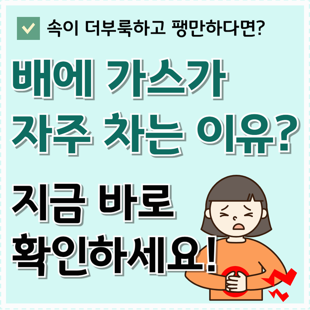 배에 가스 차는 이유와 해결법: 더부룩한 속이 편해지는 팁