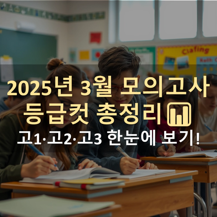 2025년 3월 모의고사 등급컷 총정리