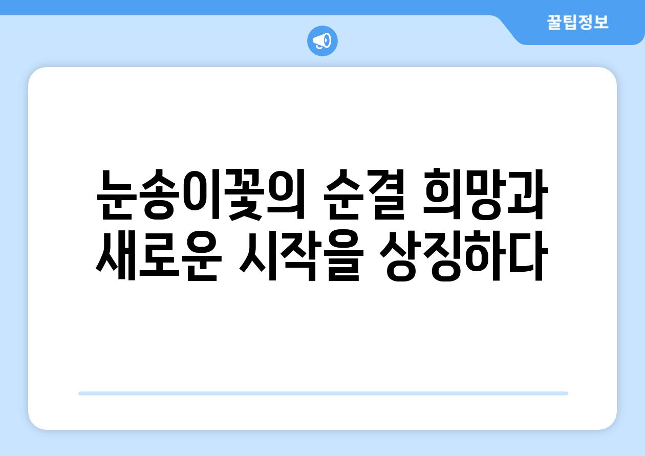 눈송이꽃의 순결 희망과 새로운 시작을 상징하다