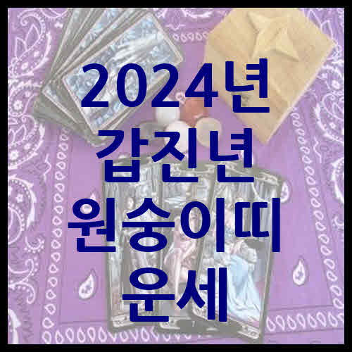 2024년 갑진년 원숭이띠 운세