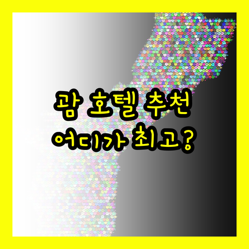 괌 호텔 추천 4곳 비교분석.. 닛코