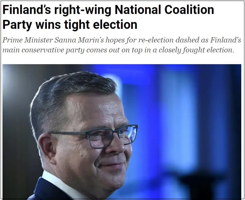 핀란드 총선&#44; 우파 절대적 승리