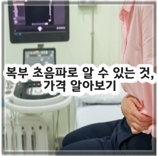 복부 초음파로 알 수 있는 것&#44; 가격 알아보기