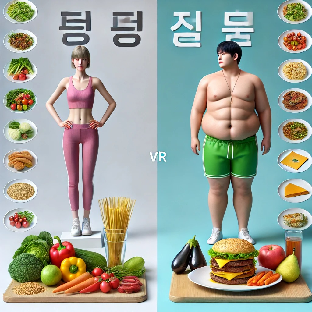 자연식물식 대비 일반 채식