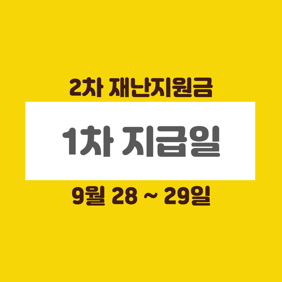  2차 재난지원금 1차 지급 서둘러야 받을 수 있어요