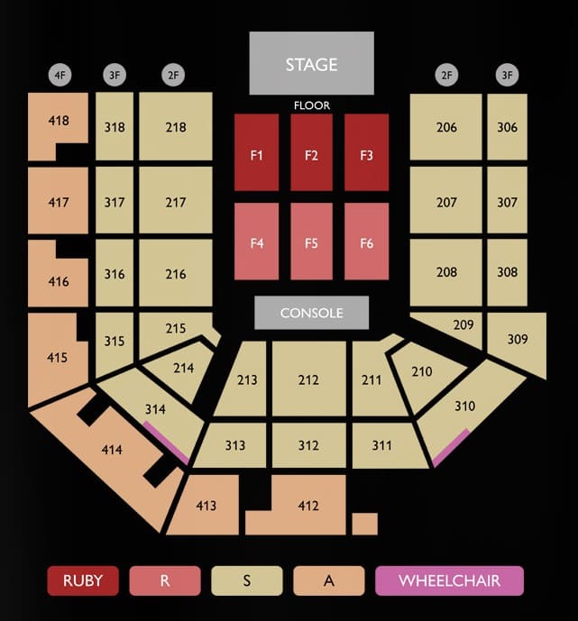 제니 콘서트 - 인천 좌석 배치도