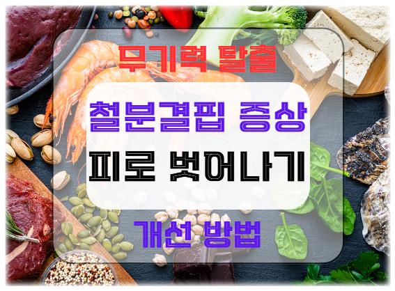 철분 결핍 증상 피로 벗어나기 무기력 탈출 개선 방법