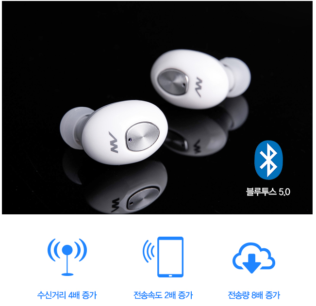  무선이어폰추천// 4.4g 초경량무게와 최신 불루투스 5.0탑재 끊김없는 고음질 사운드 올뉴 블루투스 이어폰