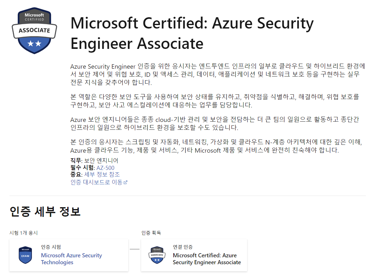  [합격리뷰][AZ-500] Microsoft Certified: Azure Security Engineer Associate 시험합격 후기 & 덤프 공부방법 (21/08/13 최신판)