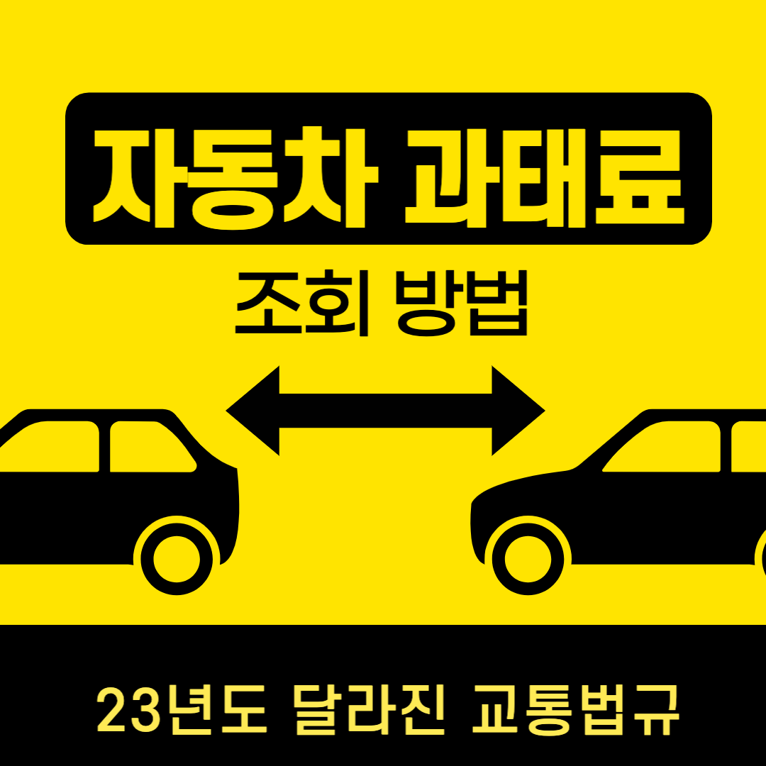  [교통법규] 자동차 과태료 조회 방법 및 달라지는 교통 법규(23년)