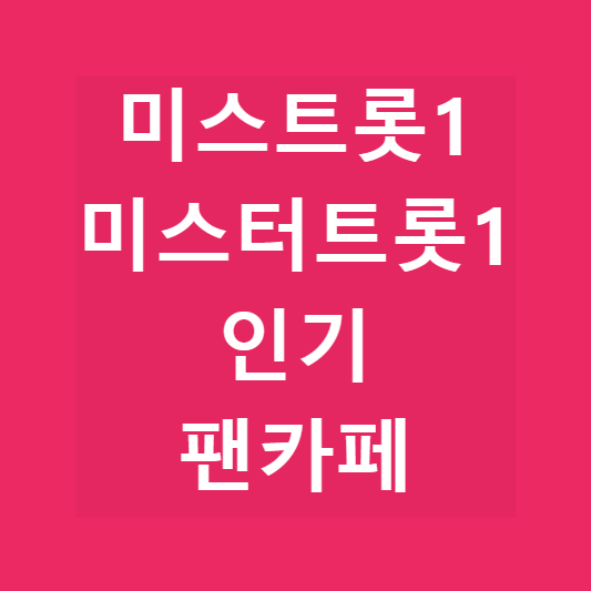 미스트롯1&#44; 미스터트롯1 인기 팬카페