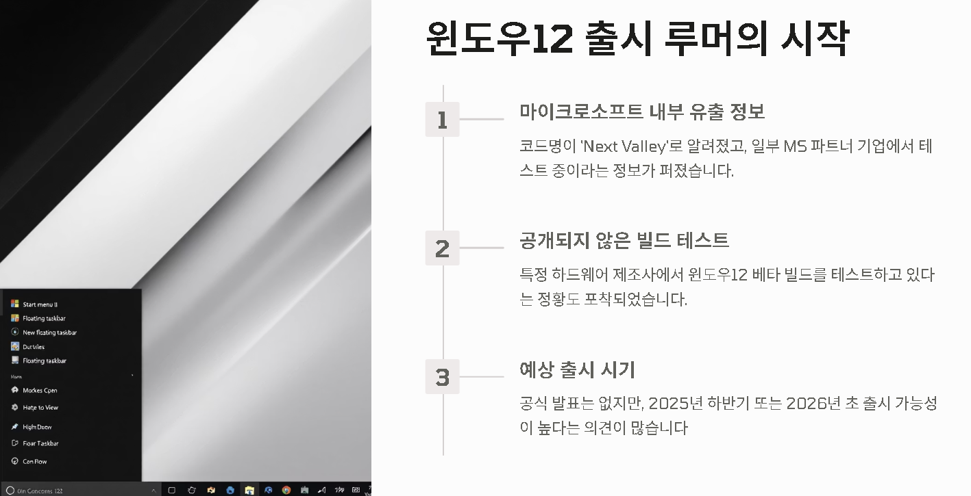 윈도우12 출시 루머
