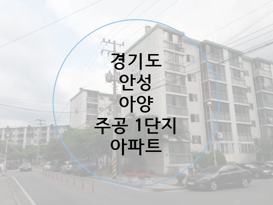  경기 안성  재건축 투자 저층 주공 아파트 찾기- PC 공법 건축 안성 아양 주공 1단지 아파트(갭 1억 미만) 소액투자 갭투자 하천뷰