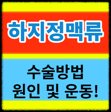  하지정맥류 초기증상 수술방법 치료 원인 운동 알아보기