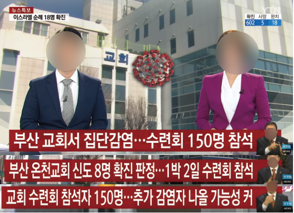  부산 교회에서 1박 2일 수련회, 150명 코로나19 집단 감염 가능성, 신천지 중국인 교도 서면 대형찜질방 머물러