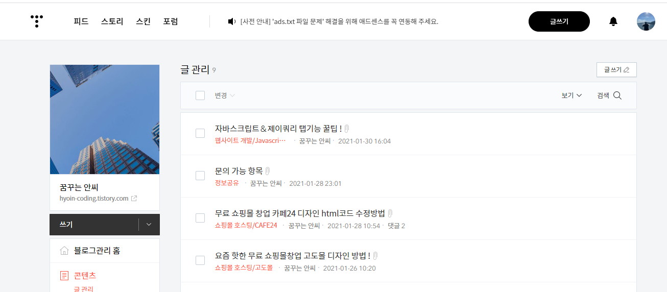  티스토리 디자인 내 입맛대로 만들기 팁