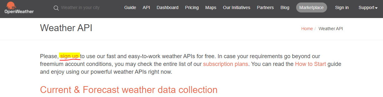  Weather API 튜토리얼 (날씨 정보 API)