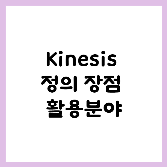 Kinesis 정의 장점 활용분야