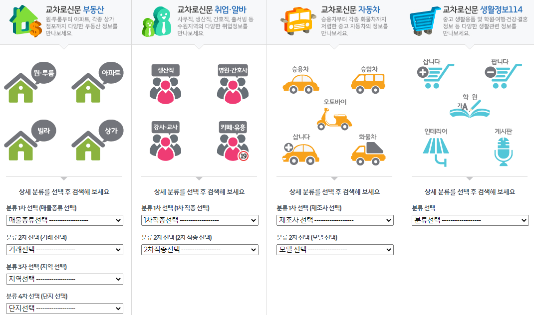 교차로-신문-줄광고