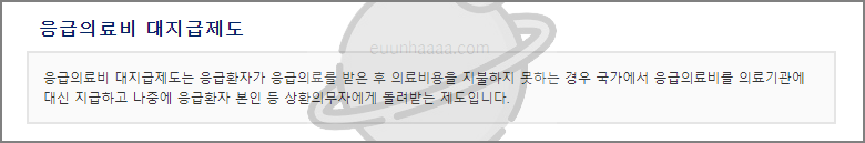 응급 상황에서 의료비가 없을 때, 응급 의료비 대불제도란?