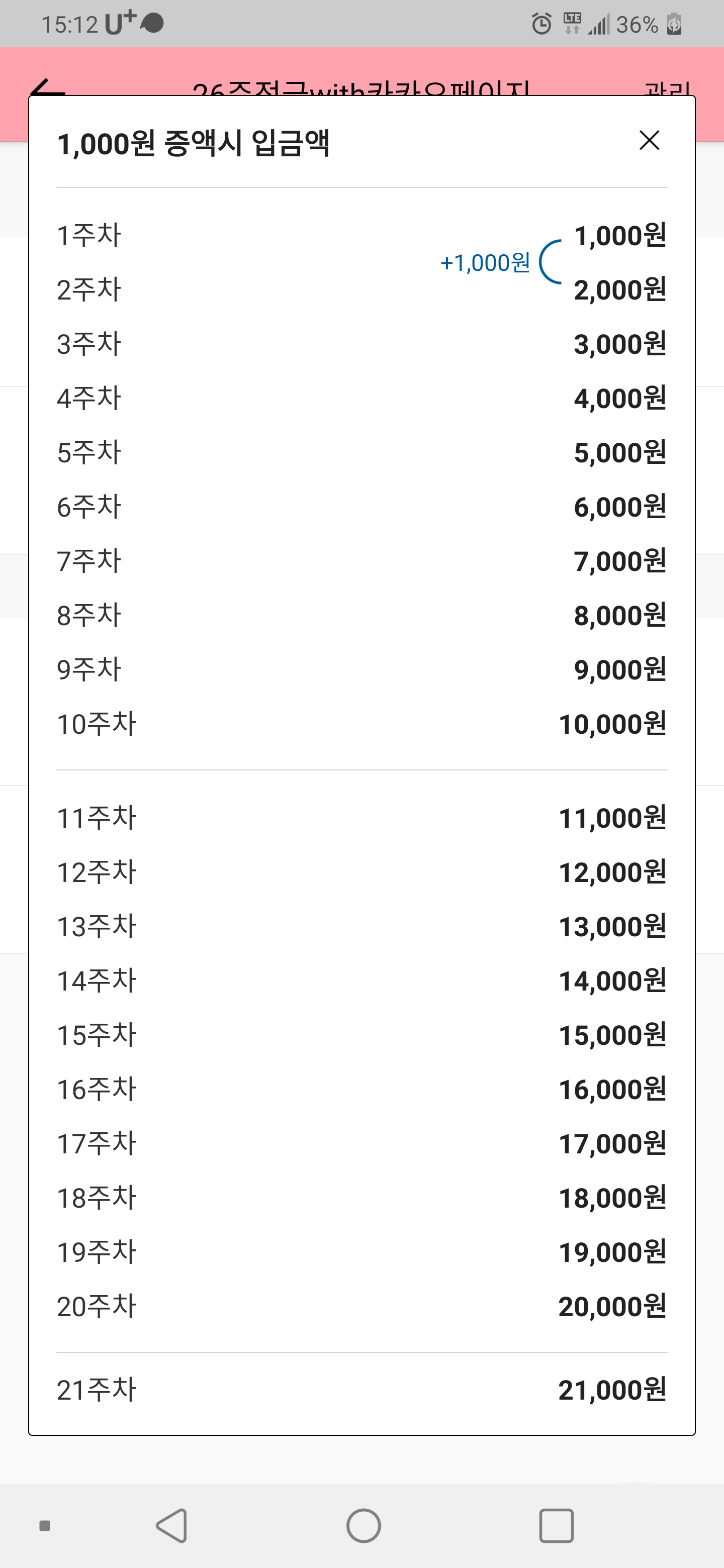  [ 짠순이 생활 ] 카카오뱅크 26주 적금 6주차 