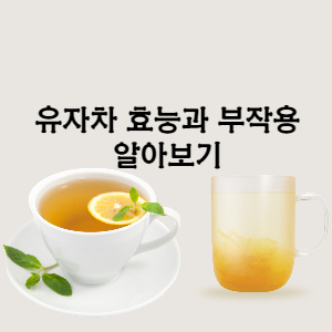  유자 차 꿀 효능 부작용