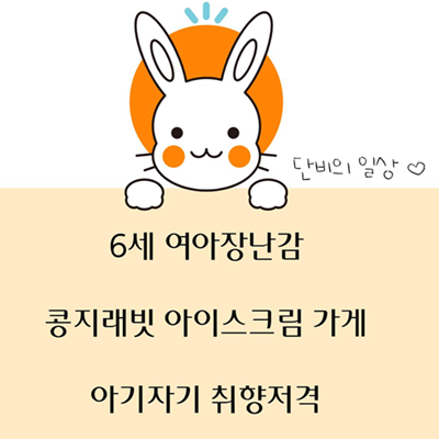  6세 여아장난감 콩지래빗 아이스크림가게  아기자기하고 귀여워요