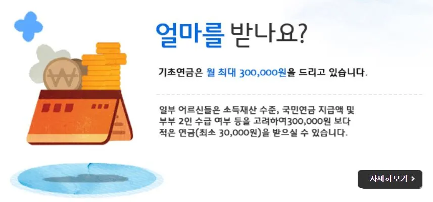 기초연금 금액 확인