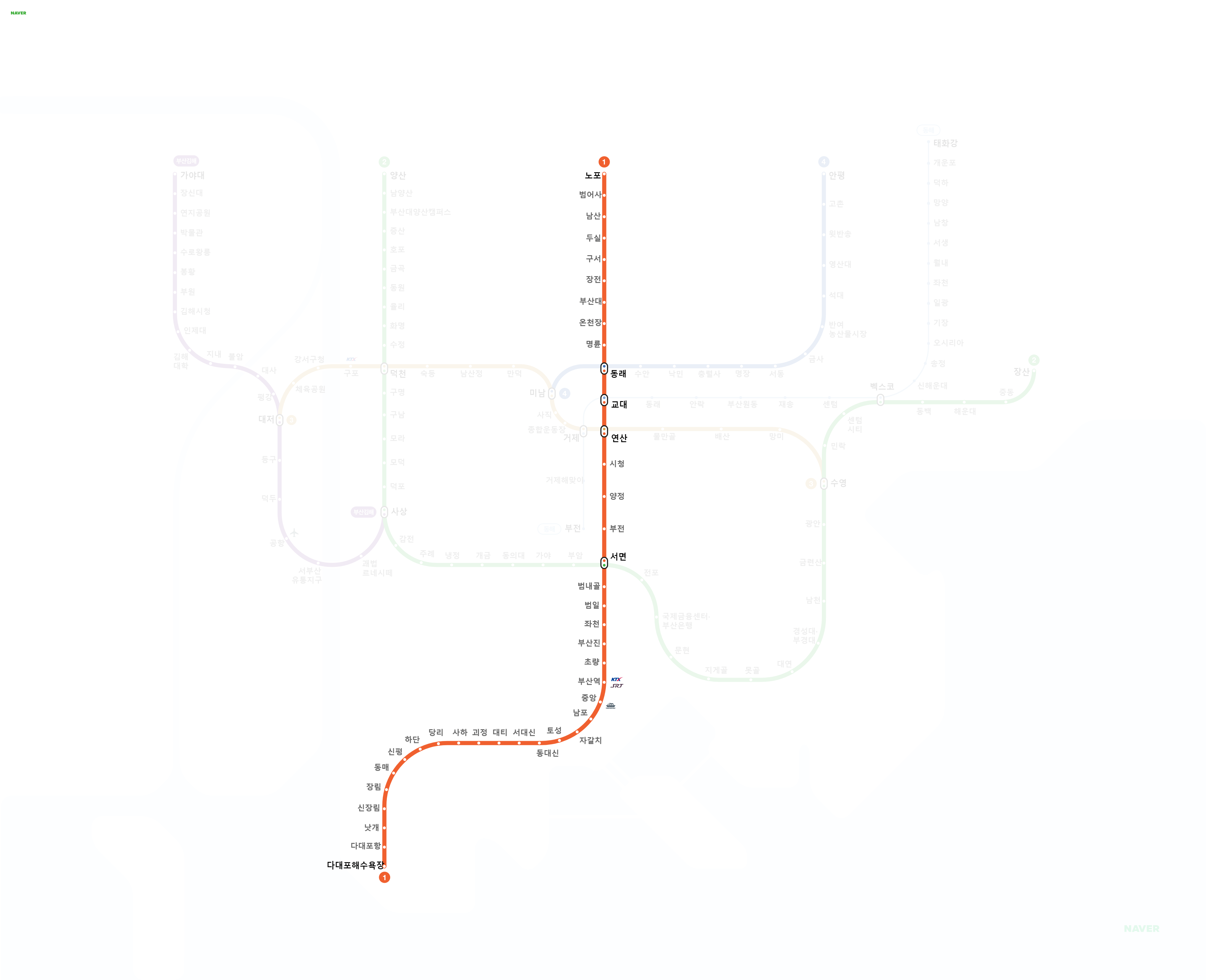 부산지하철노선도