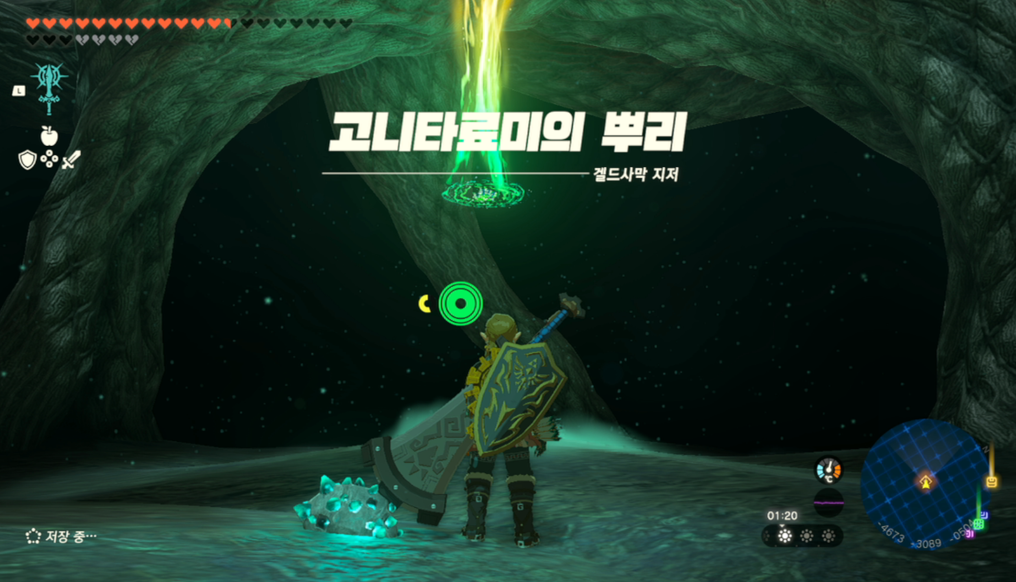  젤다의 전설 티어스 오브 더 킹덤 : 고니타료미의 뿌리 위치