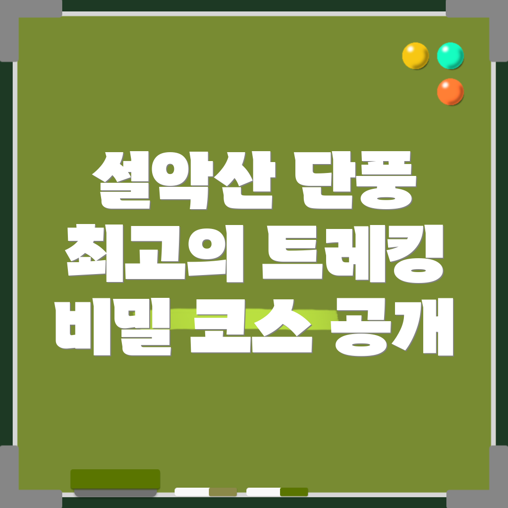 설악산 단풍트레킹