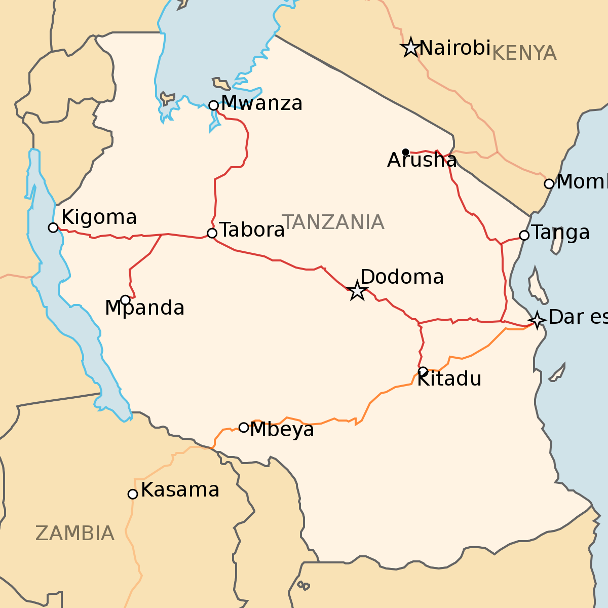 독일령 동아프리카 탕가니카의 탕가니카 철도