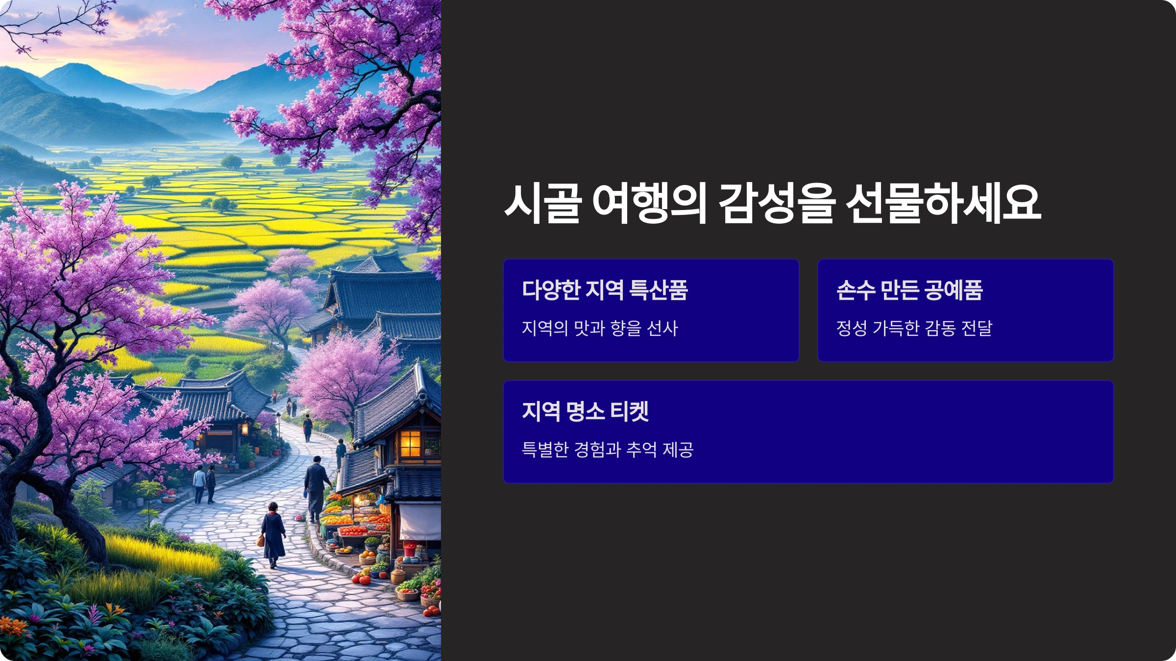 시골에서 느껴지는 감성을 담아 소중한 사람