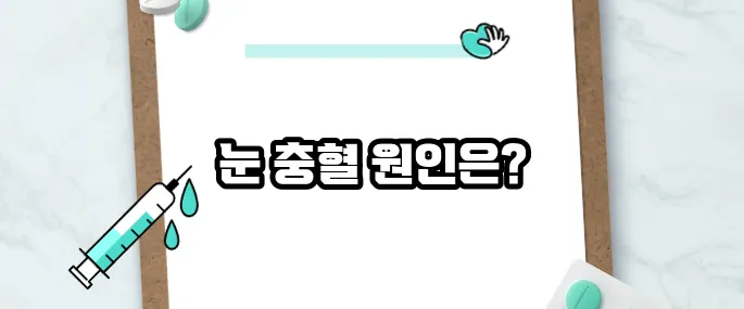 눈이 충혈되는 이유