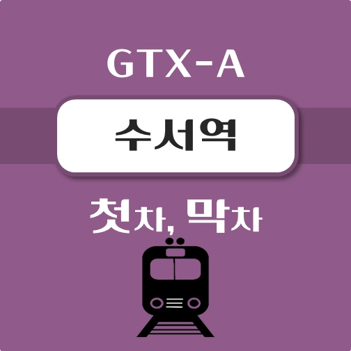 썸네일-GTX-A-수서역-첫차-막차-시간